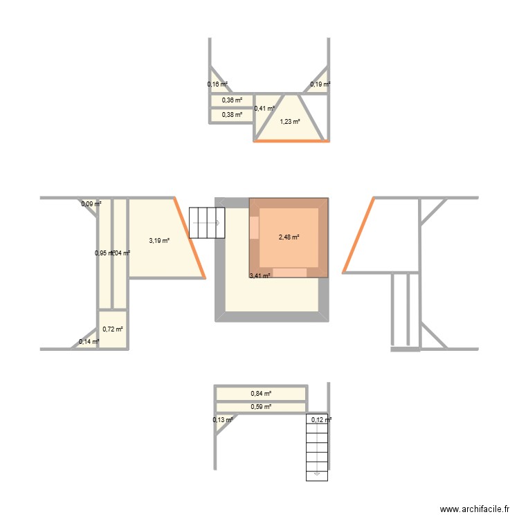 cabane choup. Plan de 18 pièces et 16 m2