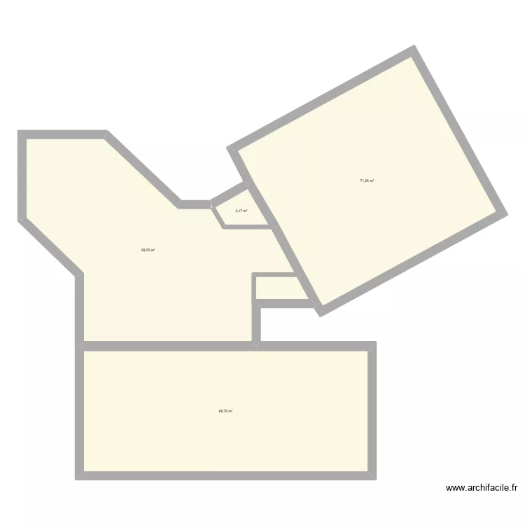 Morelli&egrave;re. Plan de 4  et 213 m²