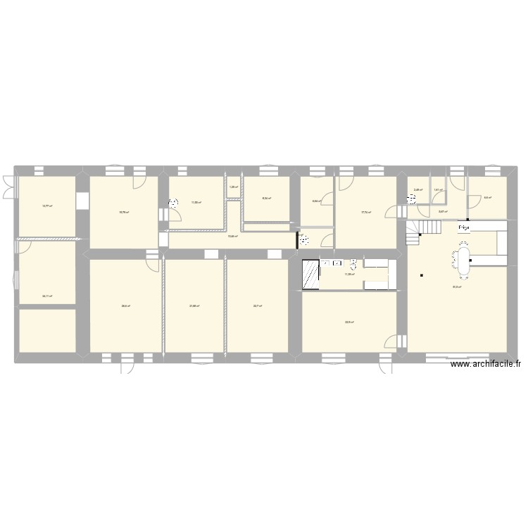 RENELIERE. Plan de 20 pièces et 291 m2