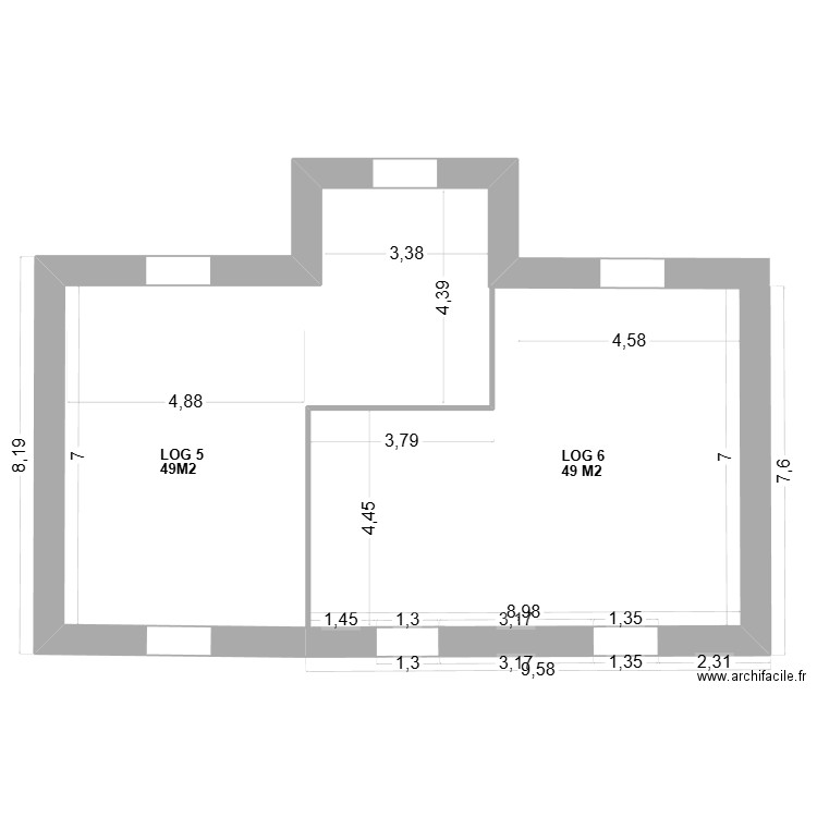 ETAGE SOUDAN PROJET. Plan de 0 pièce et 0 m2
