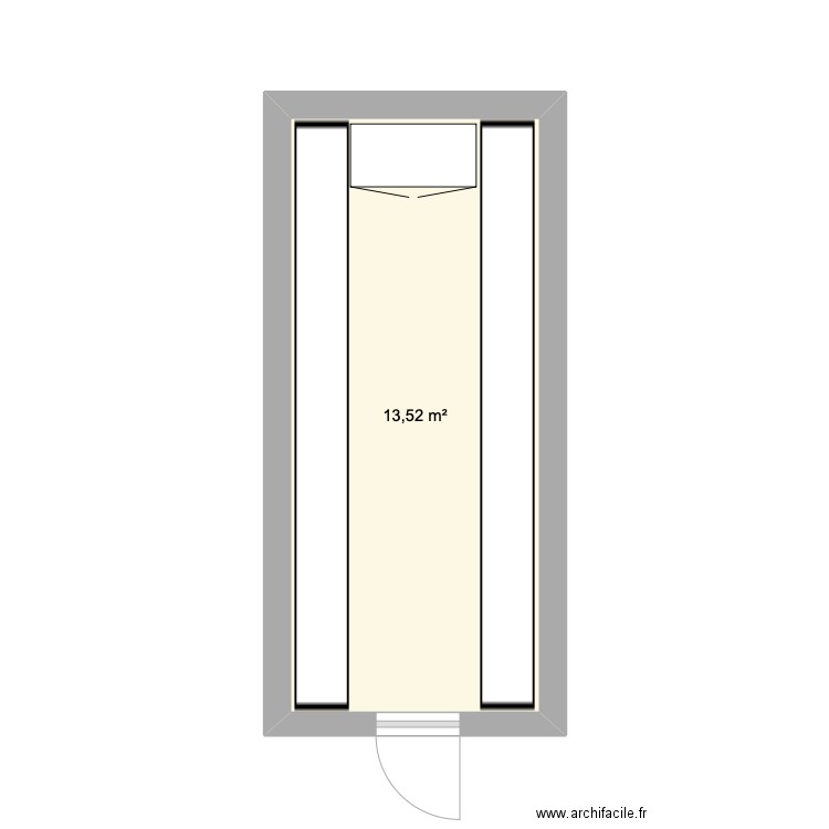 Chambre froide Dalia. Plan de 1 pièce et 14 m2