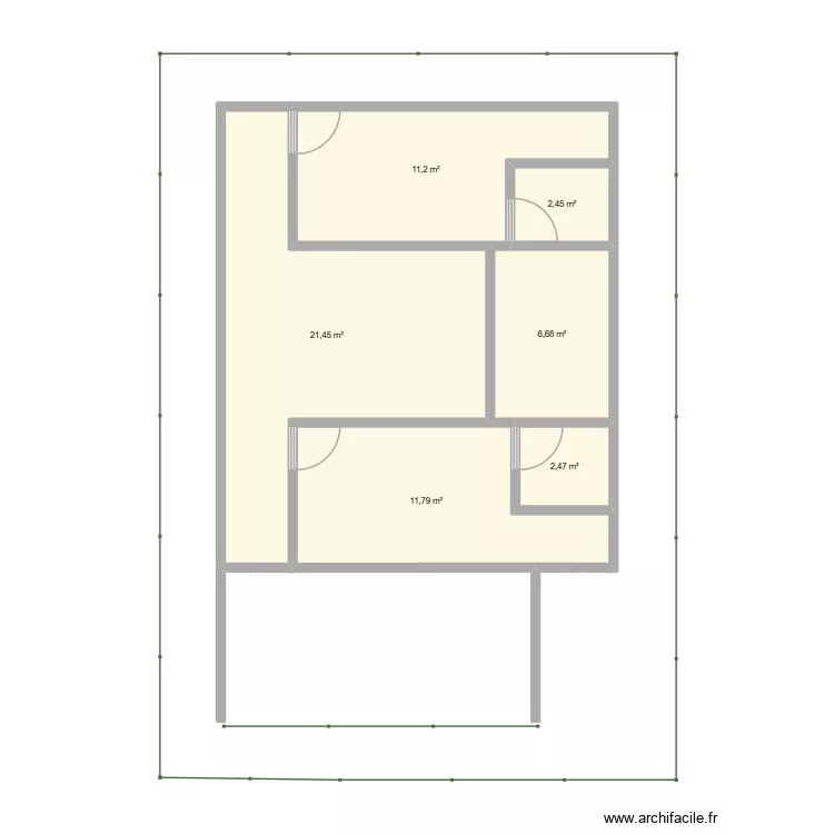 casa2 josefina. Plan de 6  et 56 m²