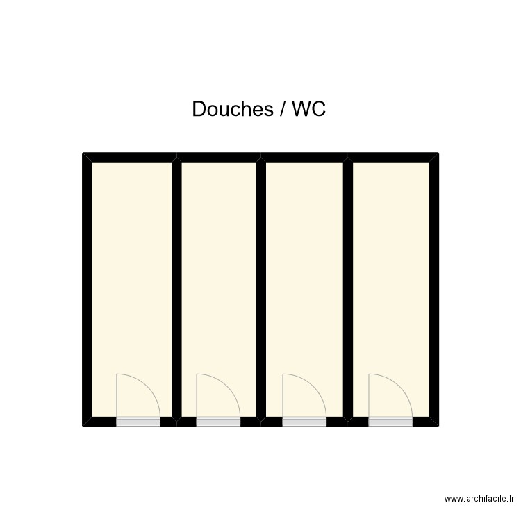 Vue en plan D/WC KPINNOU. Plan de 0 pièce et 0 m2