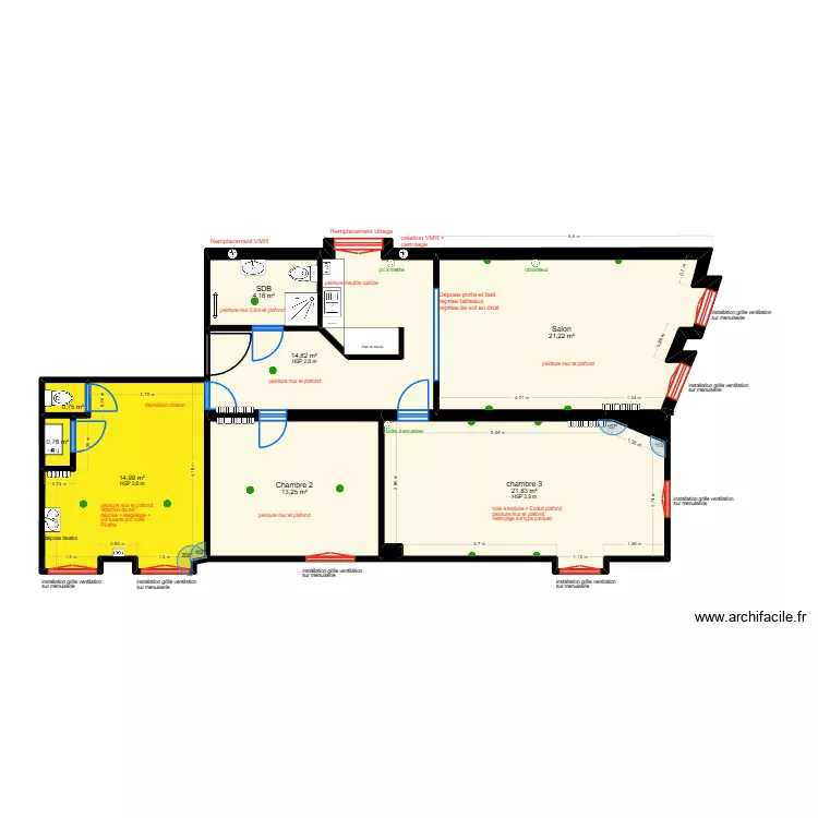 Sci st thomas - appt 101 &eacute;lec. Plan de 10  et 92 m²