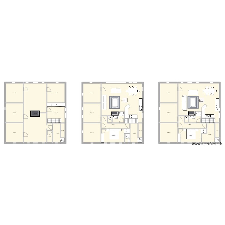 Pilane. Plan de 28 pièces et 382 m2