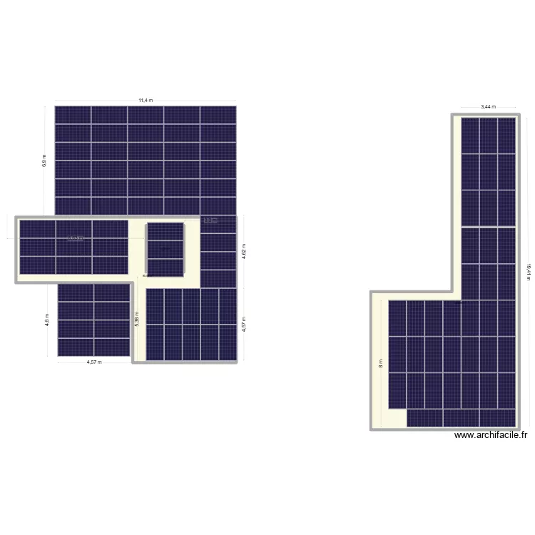 Gauta. Plan de 3  et 221 m²