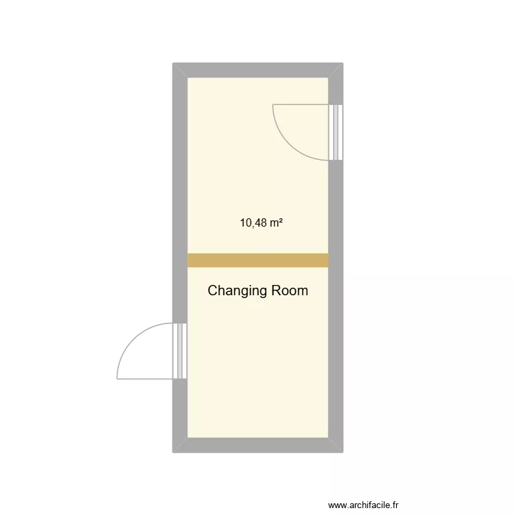 changing room. Plan de 