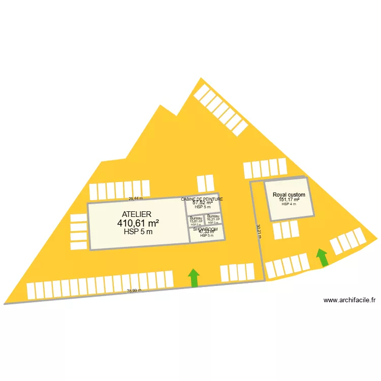 GARAGE DUERNE. Plan de 6  et 699 m²