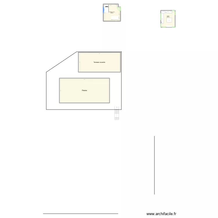 chambre loulou. Plan de 4  et 147 m²