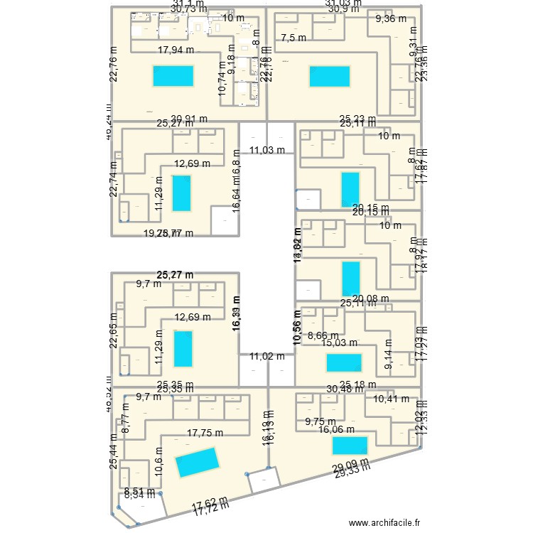 plan deriere vieux marche maison 2. Plan de 102 pièces et 6998 m2