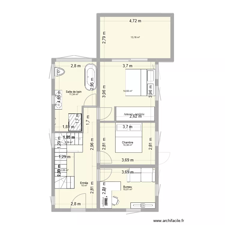 Goesnes 1. Plan de 11  et 158 m²