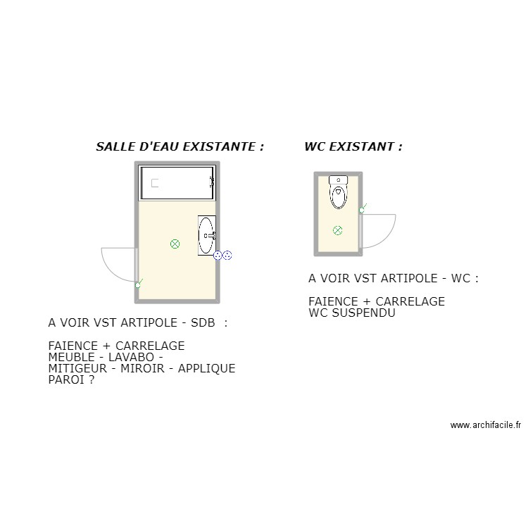 NEDELEC MIMOSO. Plan de 2 pièces et 6 m2