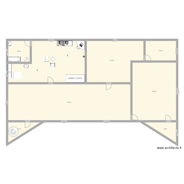 casa. Plan de 8 pièces et 279 m2