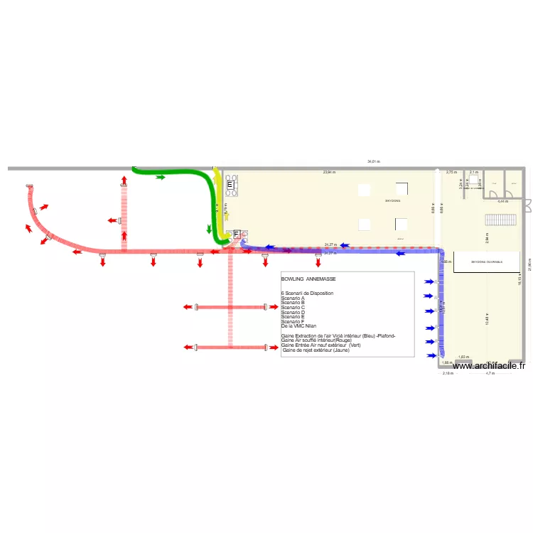 PLAN VMC DOUBLE FLUX THERMODYNAMIQUE F. Plan de 3 et 414 m² PLAN VMC DOUBLE FLUX THERMODYNAMIQUE F. Plan de 3 et 414 m²