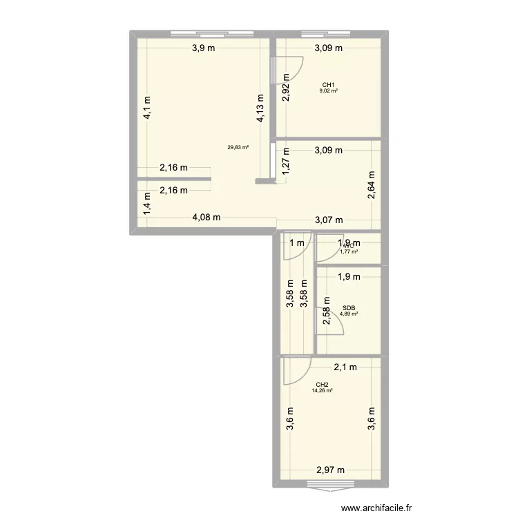 AP 20 Le chambon FUTUR. Plan de 5  et 60 m²