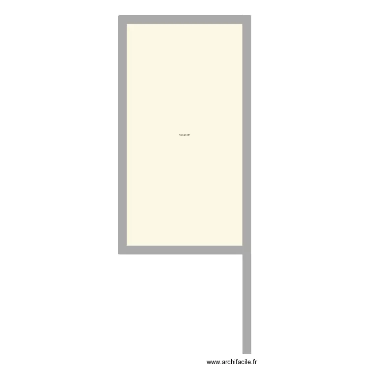Etage Chouret. Plan de 1 Pièce et 107 m² Etage Chouret. Plan de 1 Pièce et 107 m²