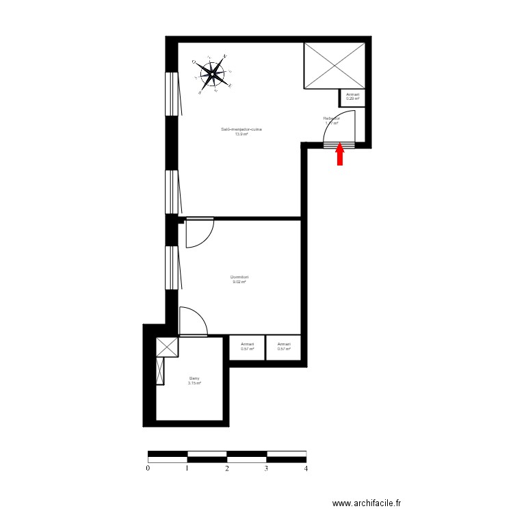 ED. EL BON REPÓS, 1-4A. STA COLOMA, ANDORRA. Plan de 10 pièces et 31 m2