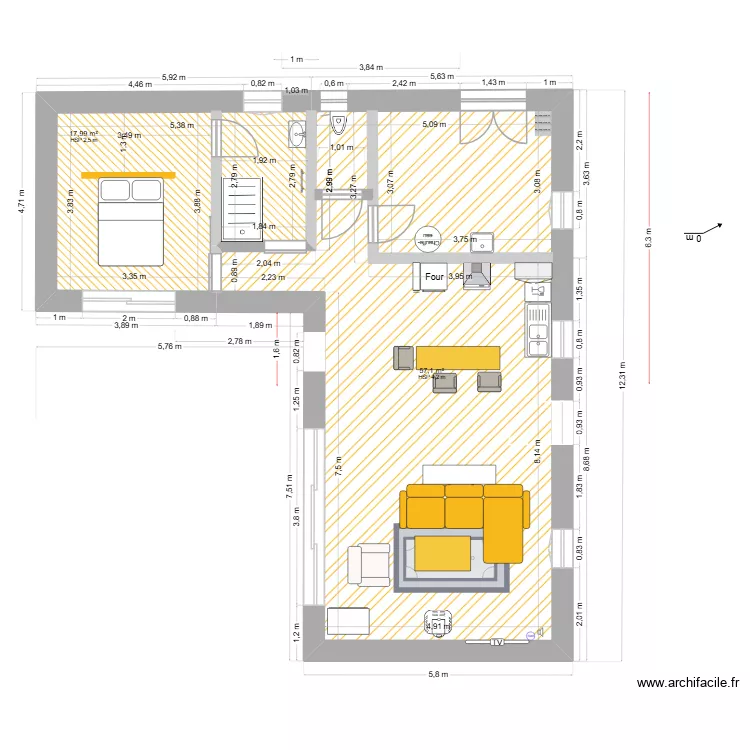 Ker Marso (2). Plan de 3  et 153 m²