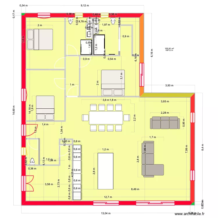 ébauche maison 2 cellier plus petit. Plan de 1 Pièce et 156 m² ébauche maison 2 cellier plus petit. Plan de 1 Pièce et 156 m²