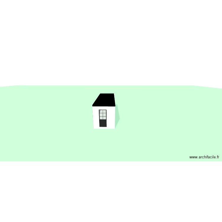 abri de jardin. Plan de 1 pièce et 15 m2
