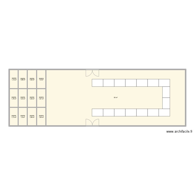 plan de salle mariage 1. Plan de 13 pièces et 112 m2