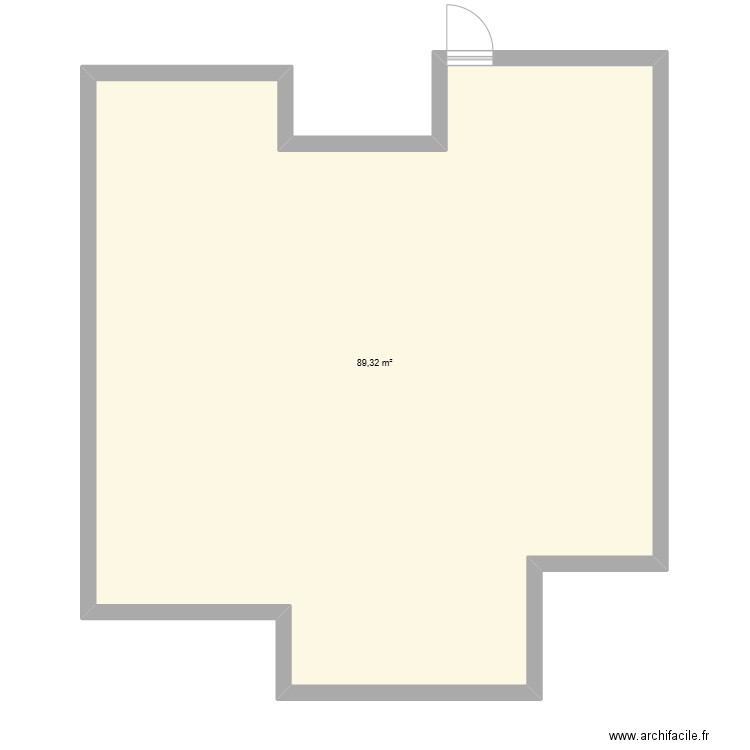nabil. Plan de 1 pièce et 89 m2