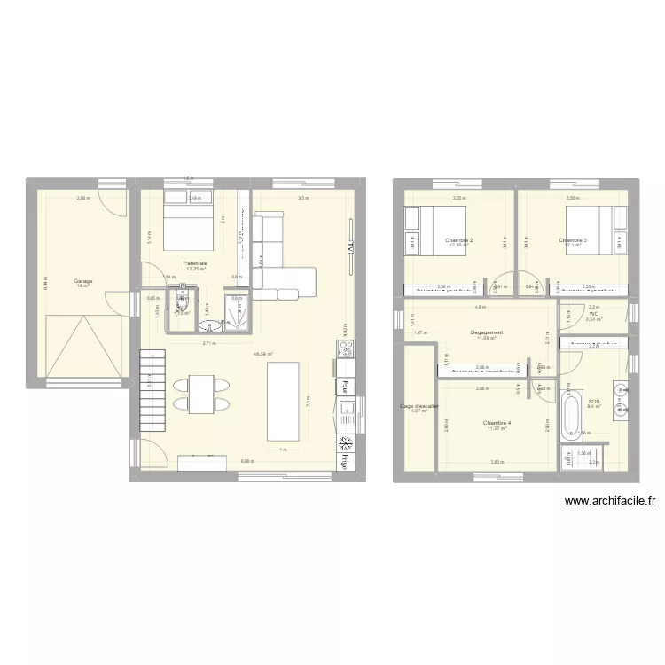 Maison. Plan de 