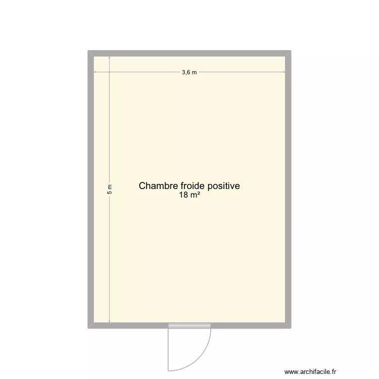 Paroty. Plan de 1 pièce et 18 m²