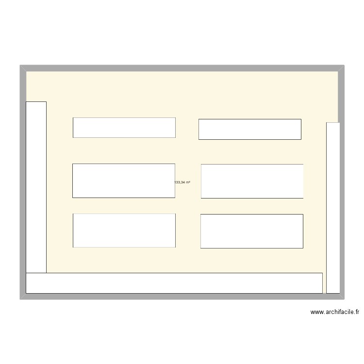 Plan 3. Plan de 1 pièce et 133 m2