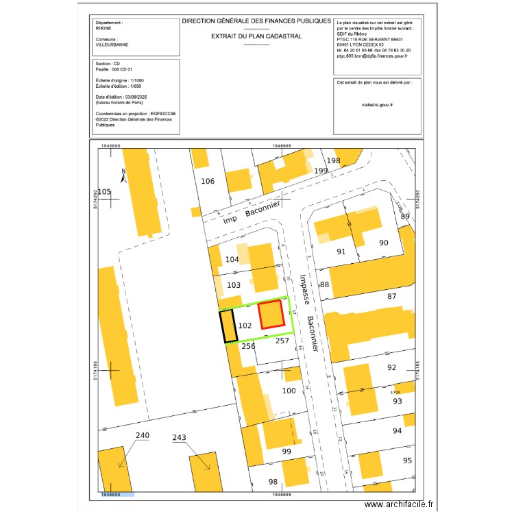 PLAN DE MASSE. Plan de 0 pièce et 0 m2