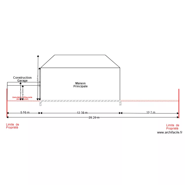 ambleteuse plan de coupe apr&egrave;s travaux. Plan de 