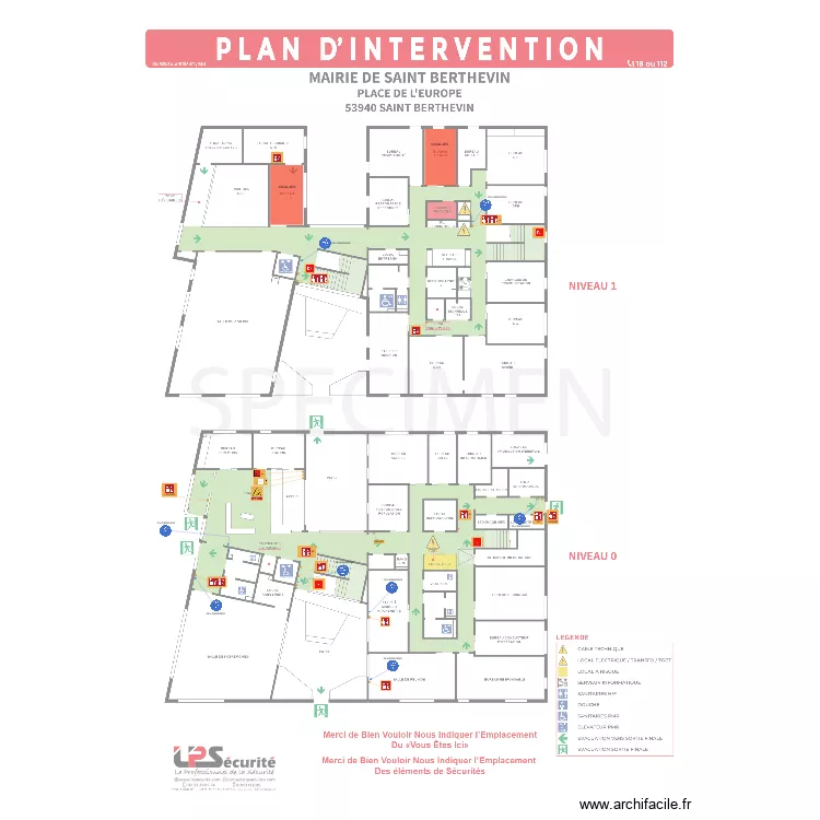 MODIF MAIRIE ST BERTHEVIN. Plan de 