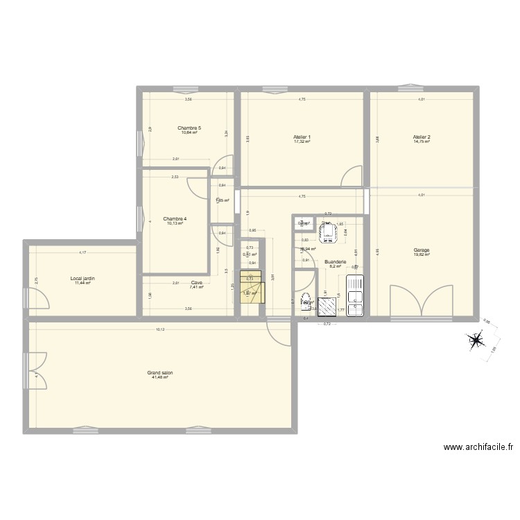 Tamaris N0. Plan de 15 pièces et 167 m2