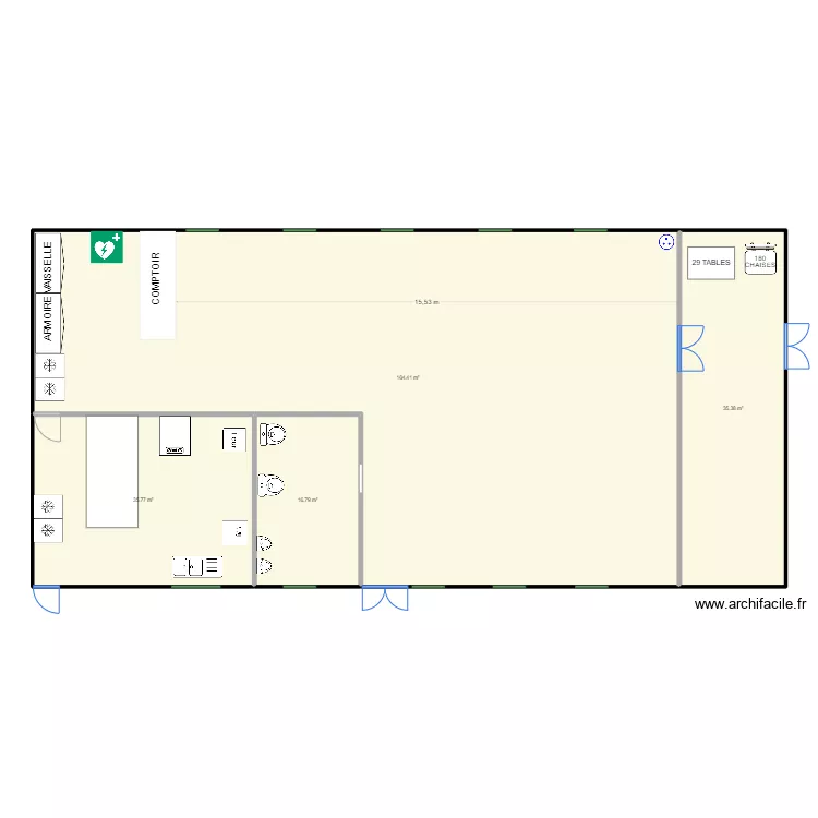 Salle Balinghem echelle. Plan de 