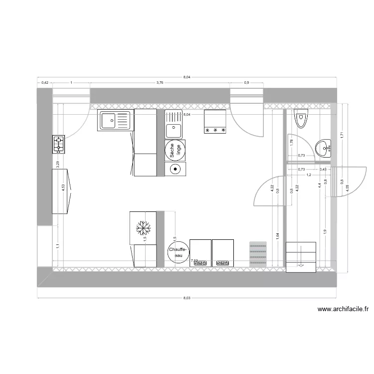 Arri&egrave;re-cuisine 03-02-2026. Plan de 