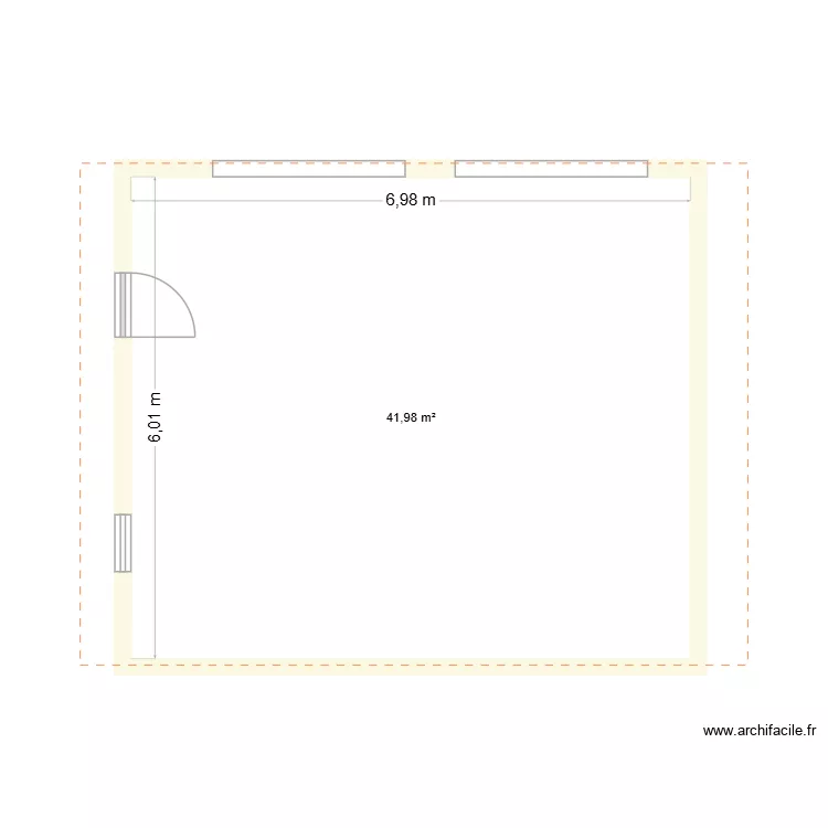 garage. Plan de 1 et 42 m² garage. Plan de 1 et 42 m²