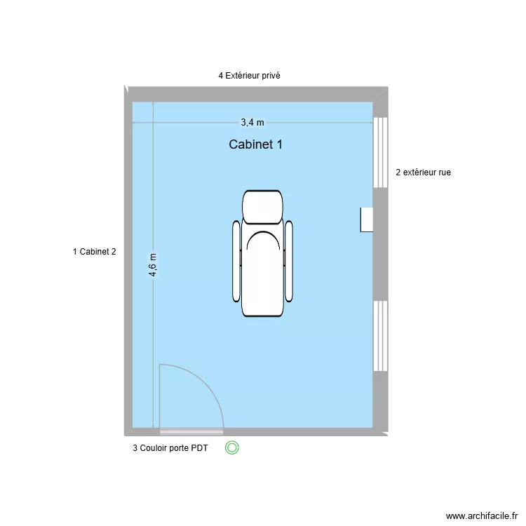 60708 Cabinet 1. Plan de 1 et 16 m² 60708 Cabinet 1. Plan de 1 et 16 m²