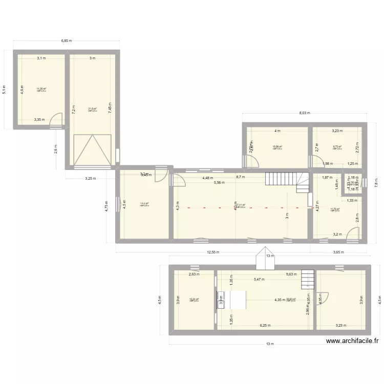 plan phase 1. Plan de 10  et 168 m²