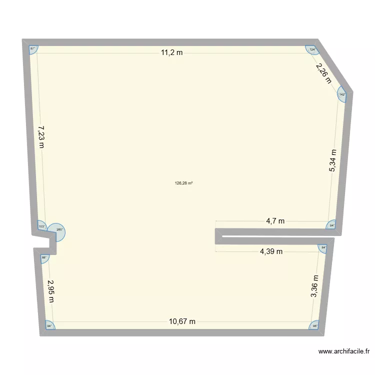 La Grange. Plan de 1  et 126 m²