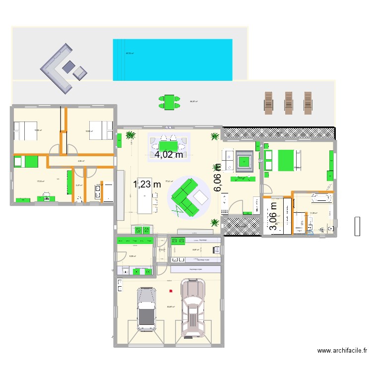 Maison_New_08_Agencement_Sdb. Plan de 19 pièces et 466 m2
