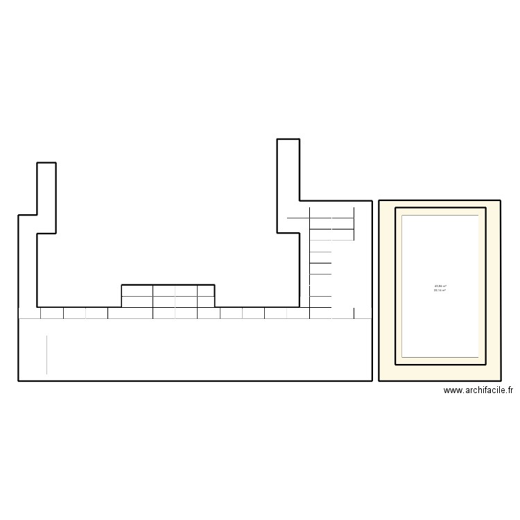 plan anatole. Plan de 2 pièces et 104 m2