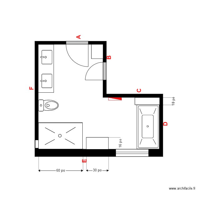 bujold sdb. Plan de 0 pièce et 0 m2