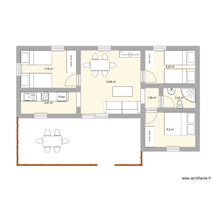 MOBILE HOME. Plan de 0 pièce et 0 m2 MOBILE HOME. Plan de 0 pièce et 0 m2