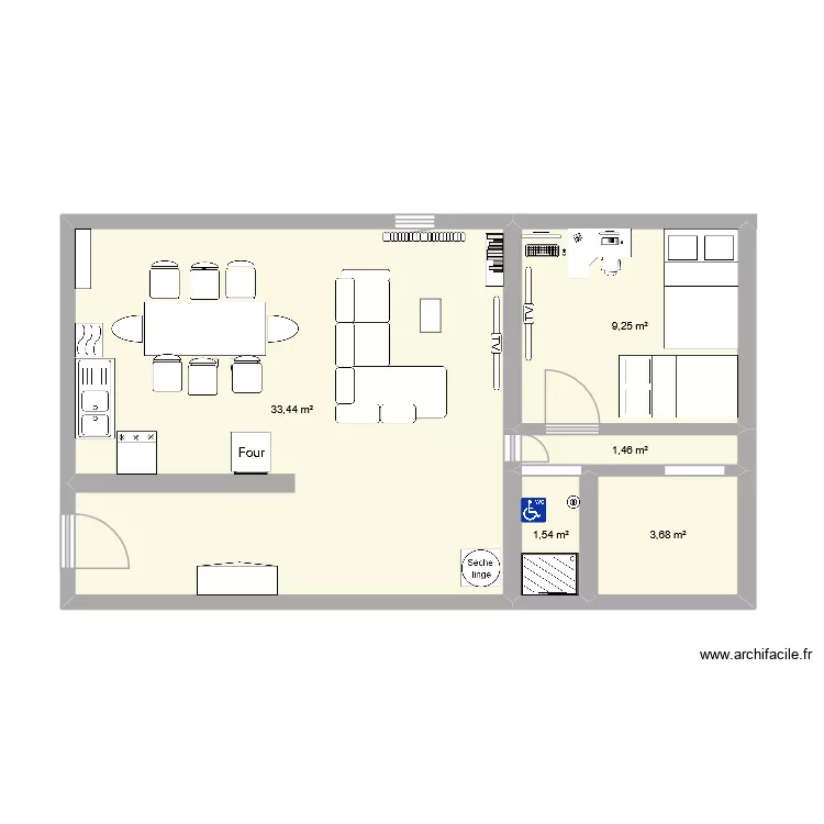 appart. Plan de 5 pièces et 49 m² appart. Plan de 5 pièces et 49 m²