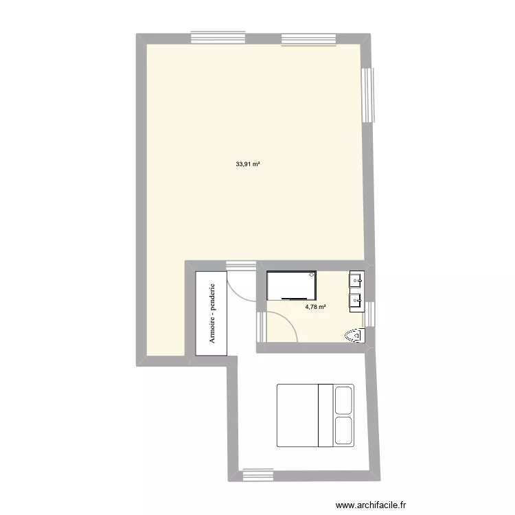 Plan Etage 3 Langeac. Plan de 2 et 39 m² Plan Etage 3 Langeac. Plan de 2 et 39 m²