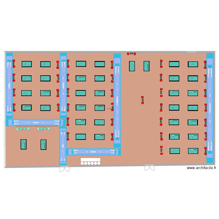 Plan 3 billard. Plan de 1 pièce et 1047 m2