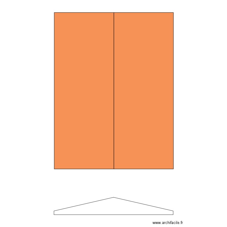 batiment. Plan de 1 pièce et 98 m2