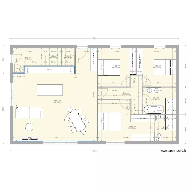 MAISON MEZOS. Plan de 