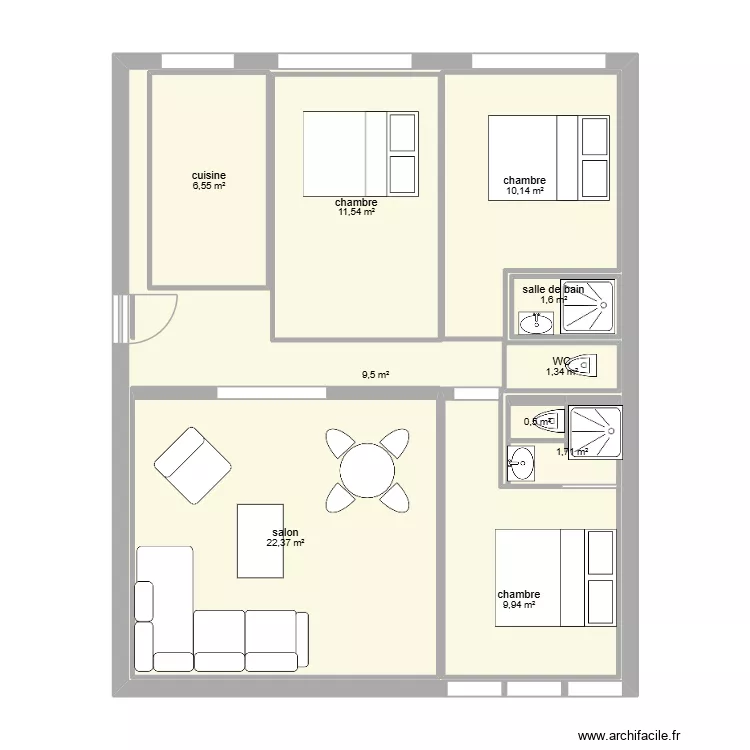 option studio. Plan de 10  et 146 m²