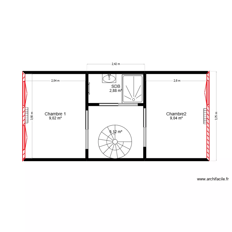 MALIK R+2 PRO. Plan de 4 et 26 m² MALIK R+2 PRO. Plan de 4 et 26 m²